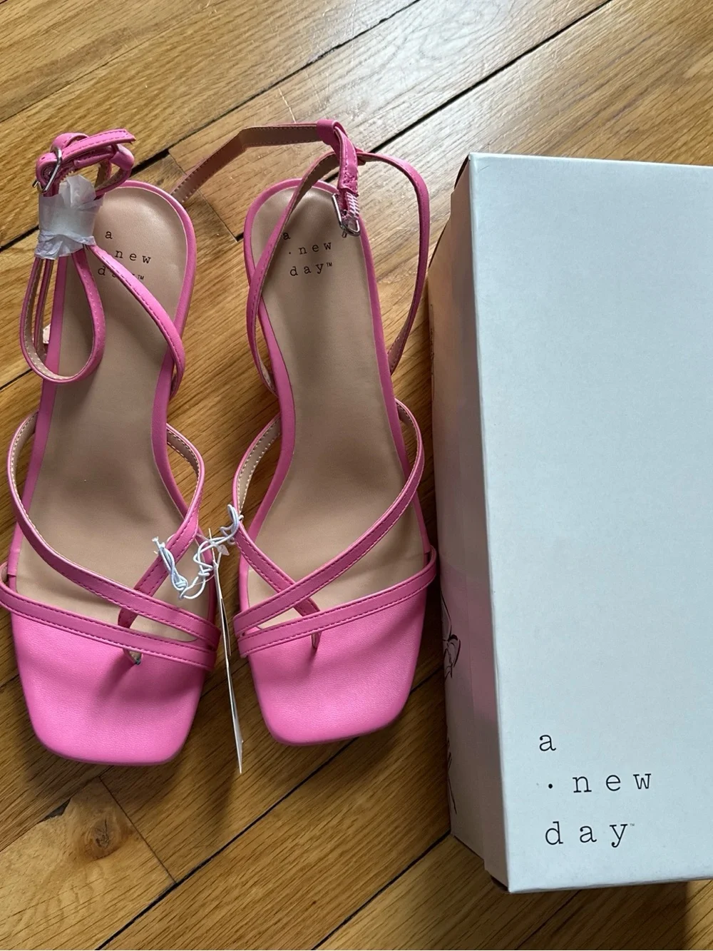 A New Day pink strappy Gisele heels size 8 - Picture 4 of 7